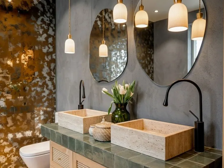 Powder Room — bespoke bar counters & vanities by Joinery.ae, Dubai
