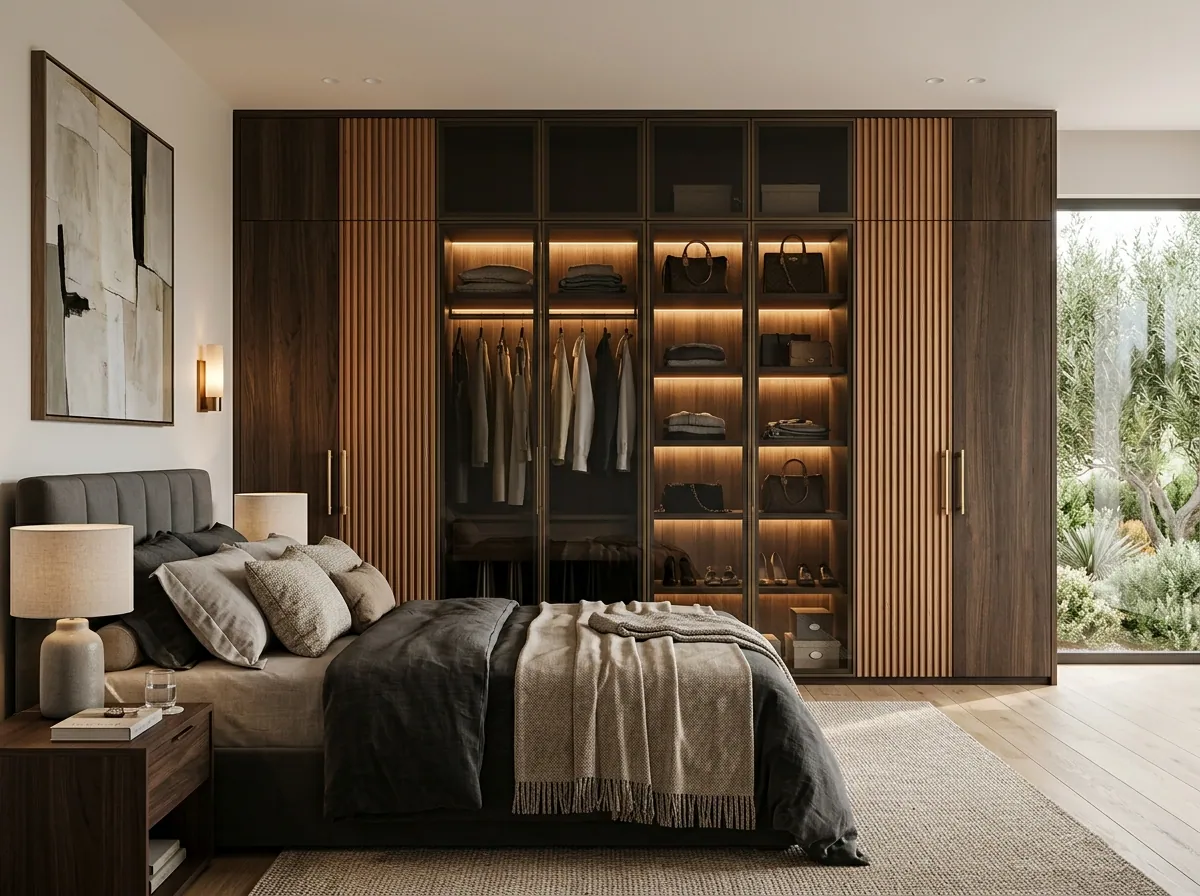 Integrated Wardrobe Wall — bespoke feature walls by Joinery.ae, Dubai