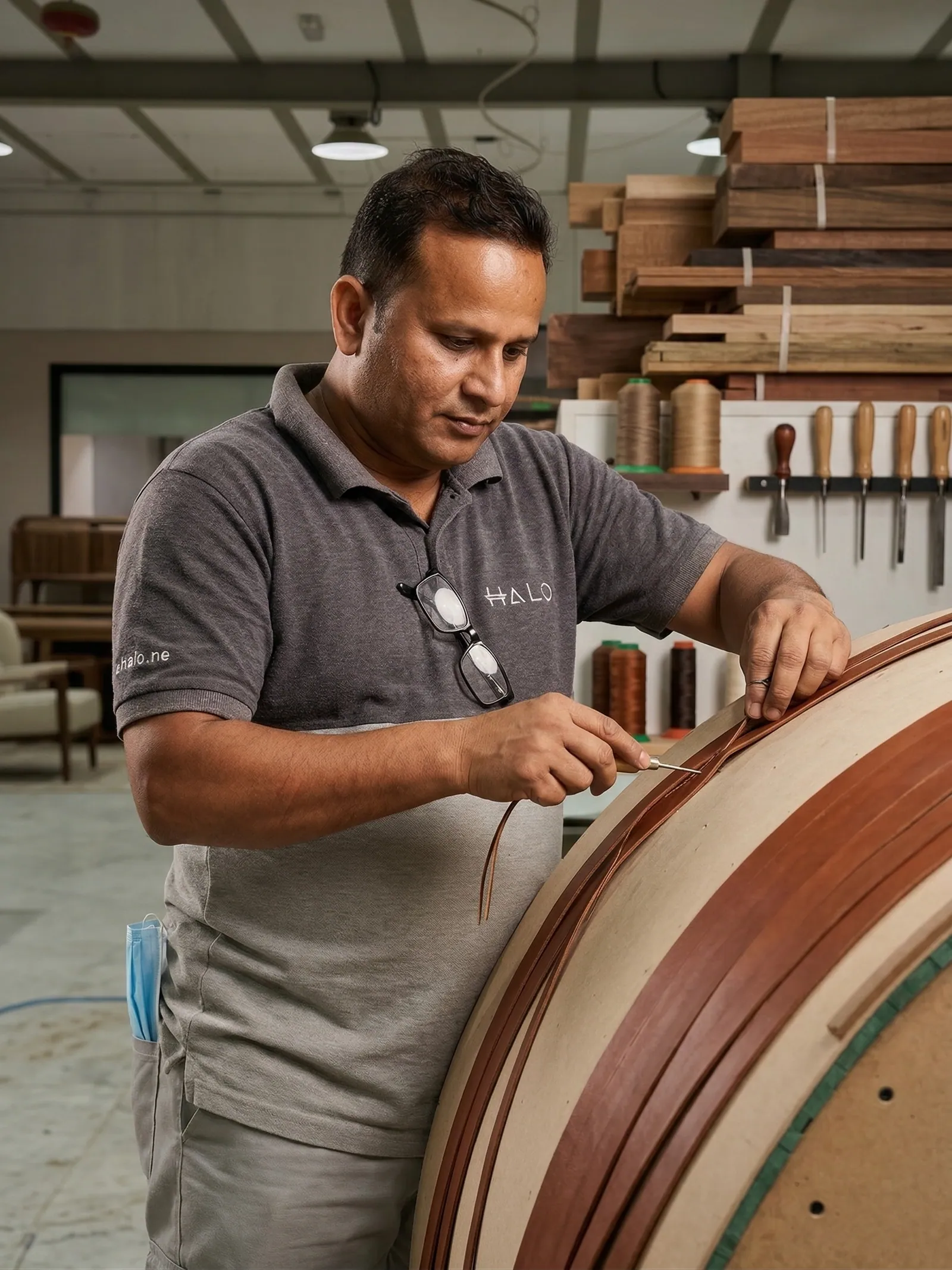 Joinery.ae craftsman at work — CNC nesting
