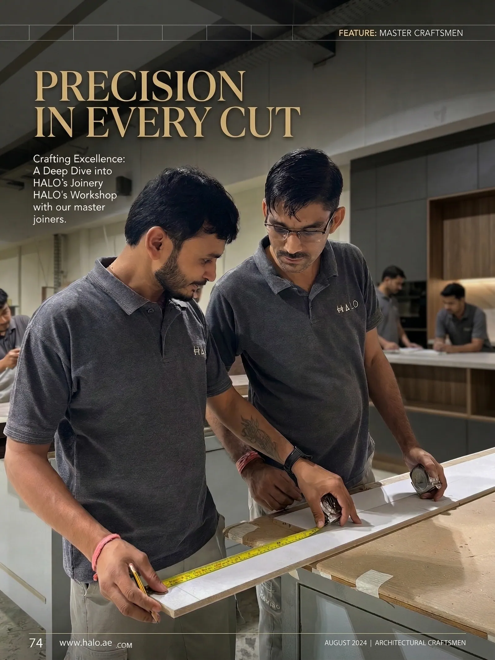 Joinery.ae craftsman at work — Hand finishing