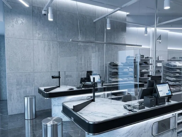 Store Counters — bespoke reception desks by Joinery.ae, Dubai