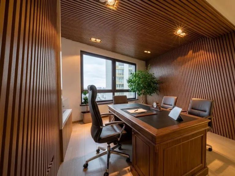 Grooved Timber — bespoke wood ceilings by Joinery.ae, Dubai